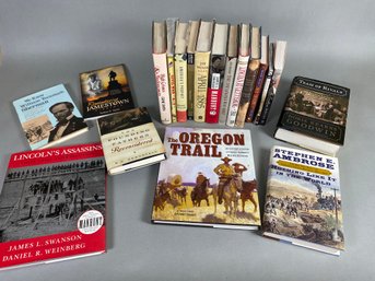 Many Non Fiction Books On American History Including Abraham Lincoln, The Oregon Trail, & The Civil War