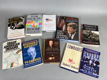 Many Non Fiction Books On American History Including The Greatest Generation, Churchill, Roosevelt, Kennedy,