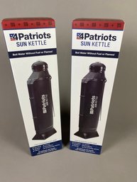 Pair Of Patriots Sun Kettle Water Bottles, Survival Gear, Boil Water With No Batteries Or Flames