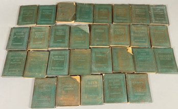 Set Of 29 Antique Little Leather Library Books