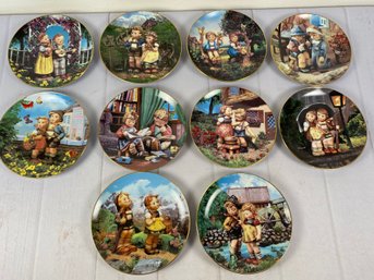 Set Of 10 Danbury Mint Limited Edition Numbered M.J. Hummel Collector Plates