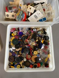 100s Of Vintage Buttons In All Shapes, Sizes And Styles