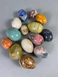 Pretty Polished Mixed Gemstone Stone Easter Eggs