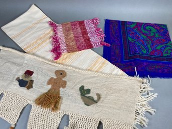 Pretty Woven Table Scarves And Souvenir Linens And Runners