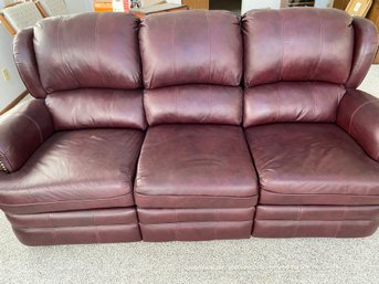 Very Nice, Clean Lane Recliner Sofa, Leather & Vinyl