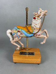 Large Carousel Horse Figurine With Music Box From The American Carousel Collection By Tobin Fraley