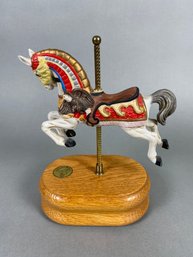 Beautiful Limited Edition Art Memory Carousel Horse Figurine & Music Box