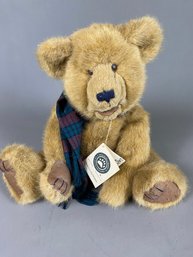 Boyds Bears And Friends Bear Hand Puppet With Scarf And Original Tag, Charlie P Chatsworth