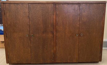 Rustic Wood Cabinet With Doors