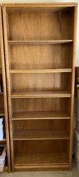 Tall Oak Bookcase Or Shelving Unit With Eight Shelves, Lot 1