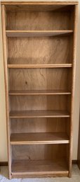 Tall Oak Bookcase Or Shelving Unit With Seven Shelves, Lot 2