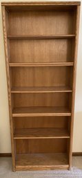 Tall Oak Bookcase Or Shelving Unit With Seven Shelves, Lot 3