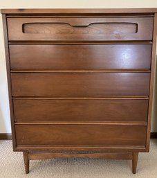 Fantastic Mid-century Or MCM Five-drawer Dresser Or Highboy By Bassett Furniture