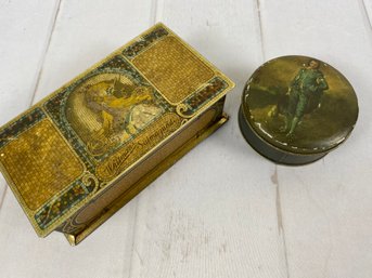 Whitman's Salmagundi Chocolate Box And Tindeco Box Full Of Antique And Vintage Buttons