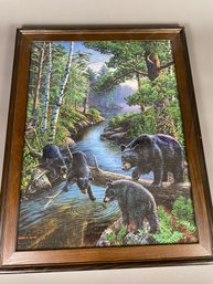 Fun Framed Puzzle Of Black Bears