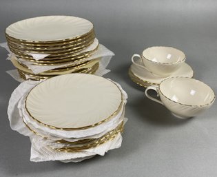 Set Of Salad Plates, Bread Plates, & Cups & Saucers