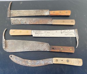 Set Of 5 Antique Beet Knives From Great Western Sugar Company
