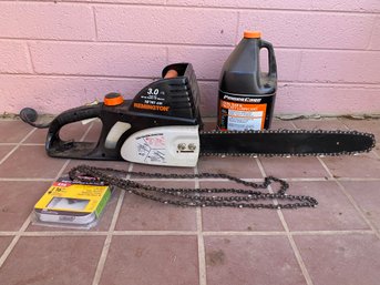 Remington 16' Electric Corded Chain Saw With Chains & Chain Lubricant (Bottle Full Or Nearly Full)