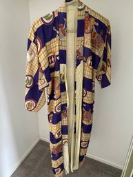 Vintage Silk Men's Saturday Or Morning Robe From Japan