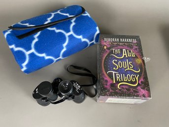 Car Seat Protector Or Blanket, Focal Binoculars & New Box Set Of Debra Harkness All Souls Trilogy