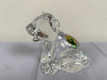 Waterford Crystal Figurine Of A Lion Cub, Penn State, Lion King Simba, Signed Philip O'Keeffe 2001