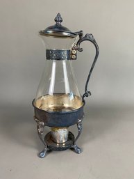 Pretty Sheridan Silverplate And Glass Coffee Carafe