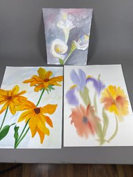 3 Wonderful Original Watercolor Paintings Of Flowers