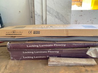 3 Boxes Of Armstrong Locking Laminate Flooring, Part # 78239-08C & Partial Box Of EarthWerks Rapture Plank