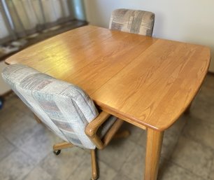 Dining Room Table Leaf And Two Chairs