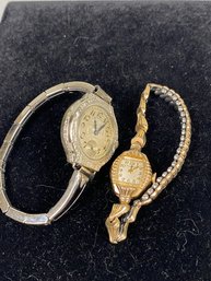 Vintage Working Ladies Antique Elgin And Bulova Wrist Watches