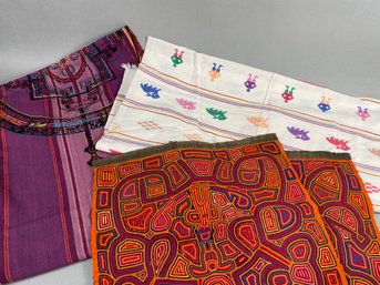 Beautiful Cotton Blanket From Nepal, Placemats And Tablecloth