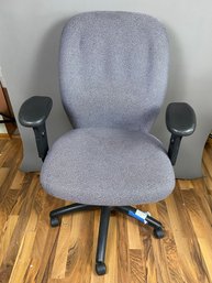 Adjustable Swivel Office Manager Chair With Armrests And Casters, Cloth Seat