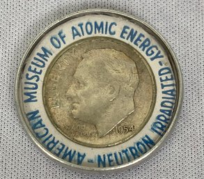 American Museum Of Atomic Energy Neutron Irradiated Roosevelt Dime, Dated 1954