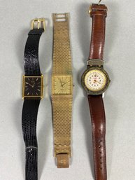 Three Vintage Watches Including Seiko, Lord Elgin, & Duponte Lucien Piccard