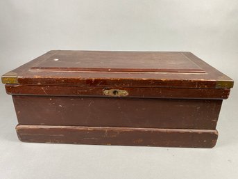 Amazing Antique Or Vintage Wooden Case, Box Or Chest With Many Leather Working Hand Tools