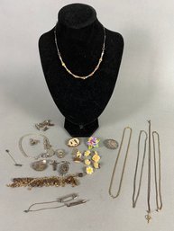 Miscellaneous Pieces Of Costume Jewelry Including Pendants, Necklaces, Bracelets & Pins