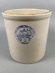 Western Pottery Company Denver CO 2 Gallon Stoneware Crock