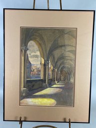 Framed & Double Matted Painting, Signed By M. Hessel, Appears To Be A Watercolor