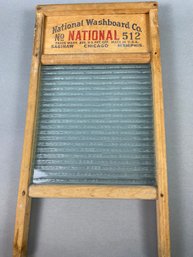 Antique Wooden And Glass Victory Washboard By National Washboard No. 512