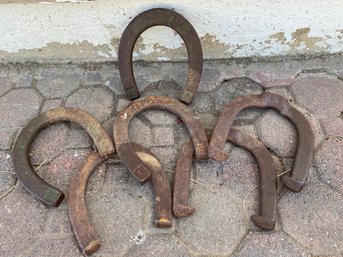 Vintage Set Of Iron Horseshoes MW Drop Forged Or Pitching Competition