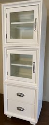 Nice Stacking Storage Cabinets With Glass Doors And Drawers