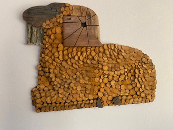 Unique Handmade Wooden Wall Hanging Art Of Ram