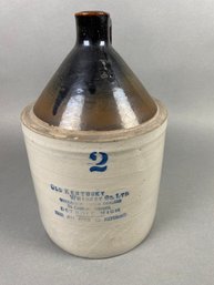 Antique Old Kentucky Whiskey Company LTD Stoneware Jug, 2 Gallon
