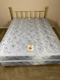 Vintage Brass Queen Headboard And Frame With Free Serta Prestige Collection Box Spring And Mattress