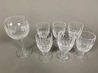 Lot Of 7 Spectacular Waterford Crystal Water Or Wine Glasses Or Goblets