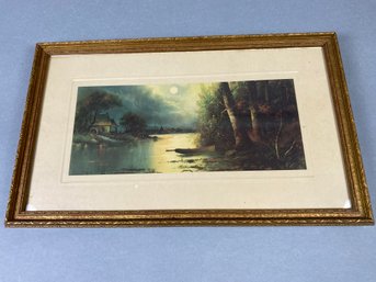 Serene Framed Printing Or Print Mailed In 1933 From Denver Dry Goods Company