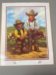 Little Boys As Cowboys Print By Vel Miller, SKP560