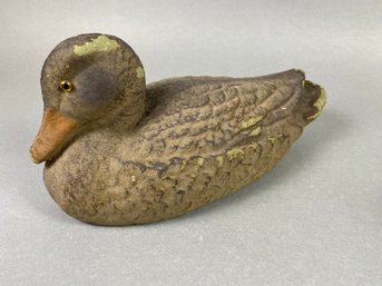 Antique Or Vintage Carry-Lite Fiberboard Mallard Duck Decoy With Glass Eyes