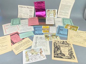 Fun Collection Of First Night Playbill Reproductions, Most From Gilbert & Sullivan & The Savoy Theater