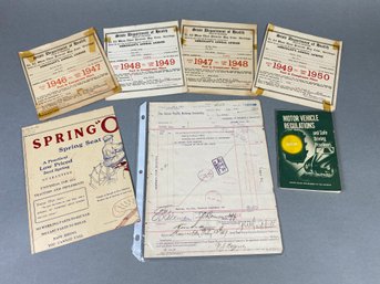 Unique Set Of Vintage & Antique Business Documents Including An 1889 Union Pacific Invoice